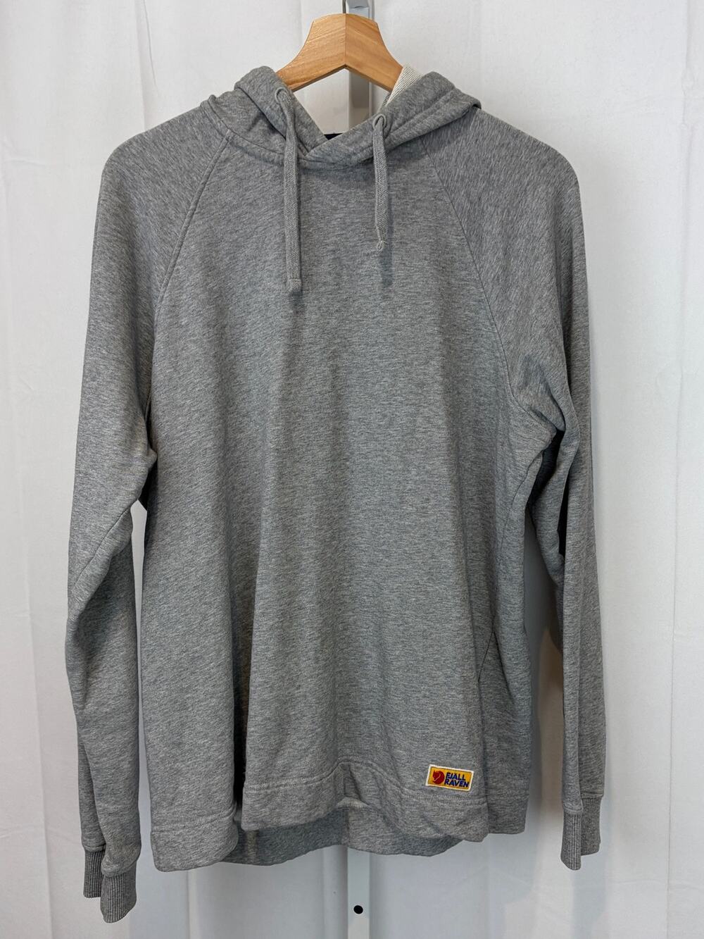 FJALLRAVEN Mens Vardag Hoodie Long Sleeve Pullover Sweatshirt Gray Size L